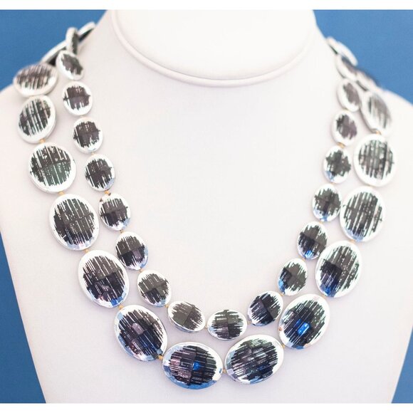 26 Inch Vintage Space Travel Beaded Necklace - D27 - Picture 2 of 4